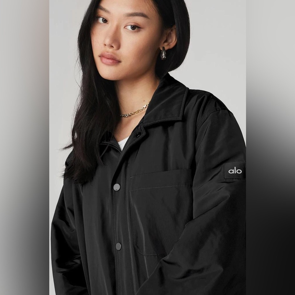 Alo Womens Black Lightweight Packable Jacket